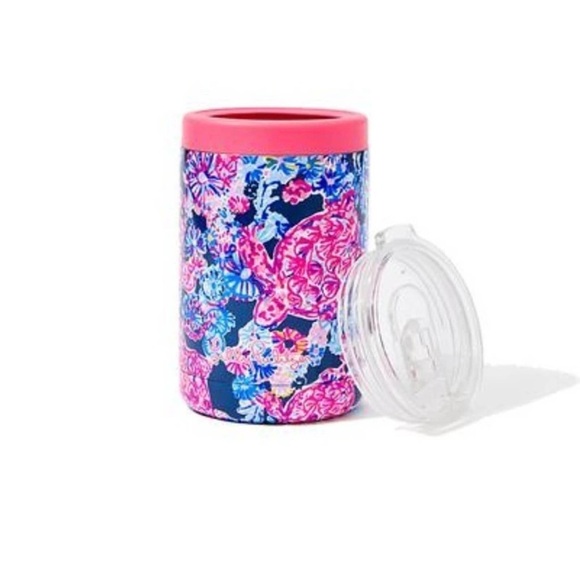 Lilly Pulitzer Other - NWT Lilly Pulitzer Insulated Can Tumbler 11.8 oz High Tide Navy Turtle Amazement